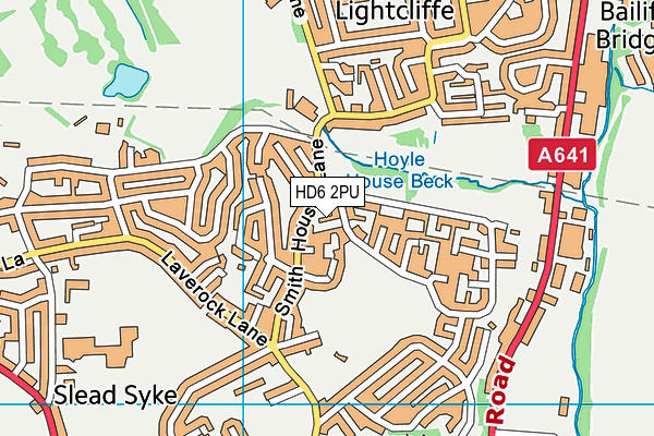 HD6 2PU map - OS VectorMap District (Ordnance Survey)