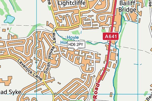 HD6 2PY map - OS VectorMap District (Ordnance Survey)