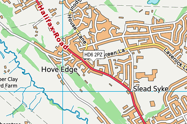 HD6 2PZ map - OS VectorMap District (Ordnance Survey)