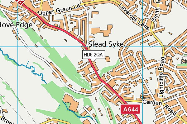 HD6 2QA map - OS VectorMap District (Ordnance Survey)