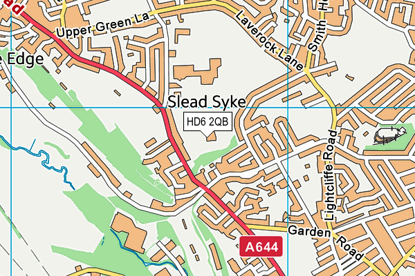 HD6 2QB map - OS VectorMap District (Ordnance Survey)