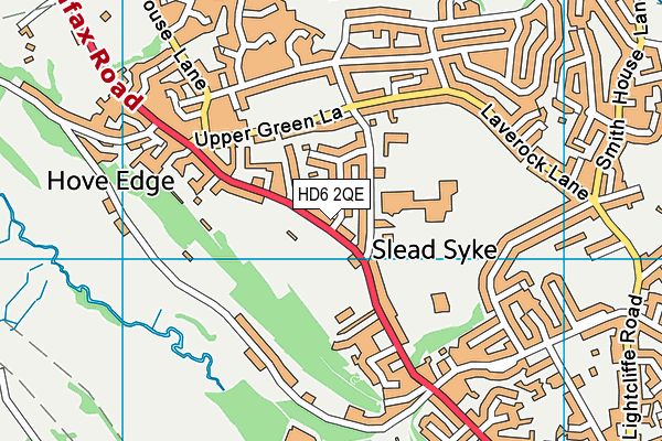 HD6 2QE map - OS VectorMap District (Ordnance Survey)