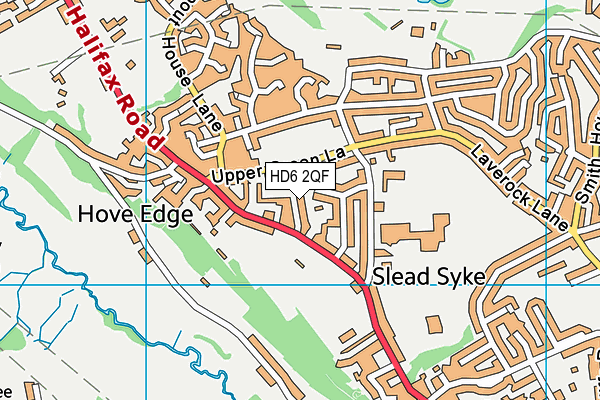 HD6 2QF map - OS VectorMap District (Ordnance Survey)