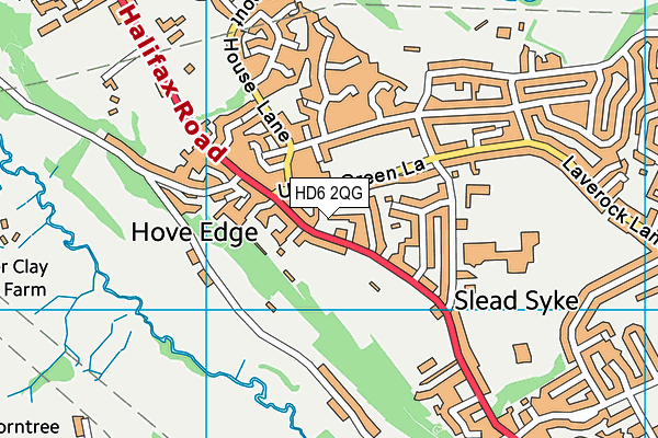 HD6 2QG map - OS VectorMap District (Ordnance Survey)