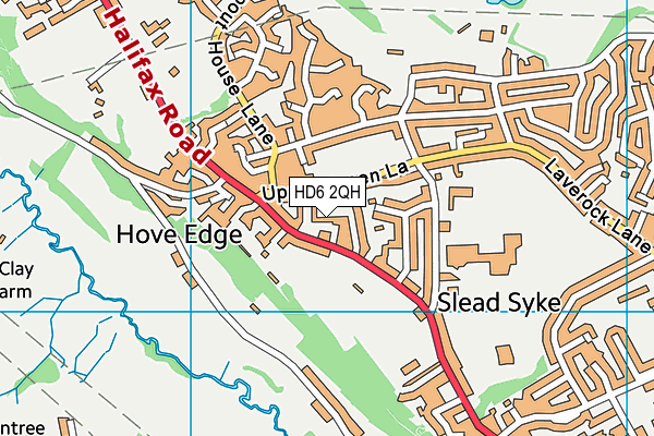 HD6 2QH map - OS VectorMap District (Ordnance Survey)