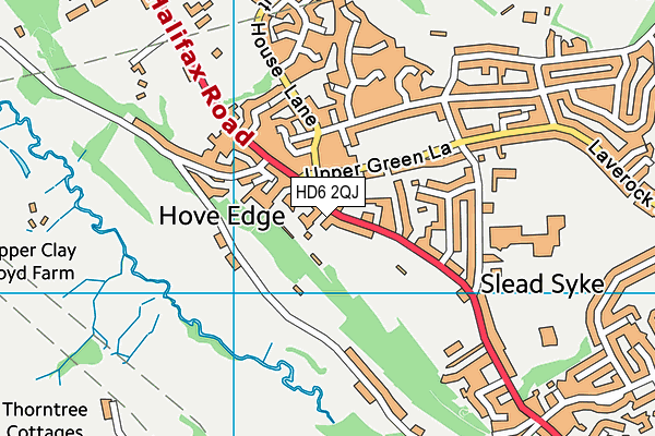 HD6 2QJ map - OS VectorMap District (Ordnance Survey)