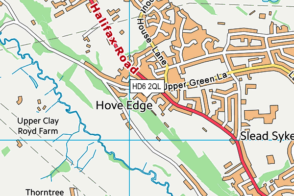 HD6 2QL map - OS VectorMap District (Ordnance Survey)