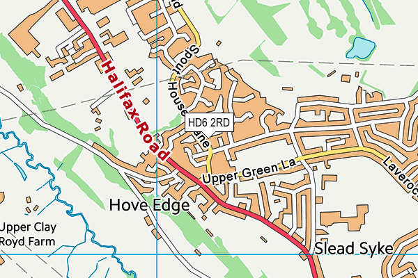 HD6 2RD map - OS VectorMap District (Ordnance Survey)