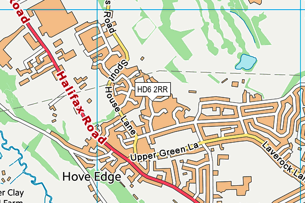 HD6 2RR map - OS VectorMap District (Ordnance Survey)