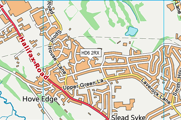 HD6 2RX map - OS VectorMap District (Ordnance Survey)