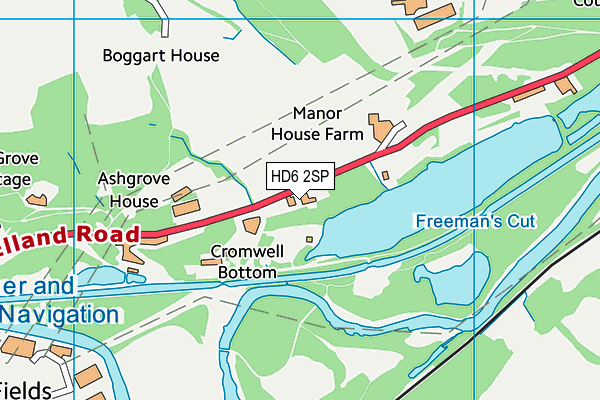 HD6 2SP map - OS VectorMap District (Ordnance Survey)