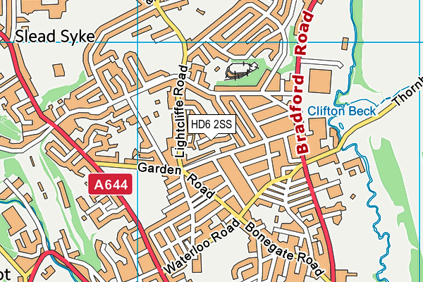 HD6 2SS map - OS VectorMap District (Ordnance Survey)