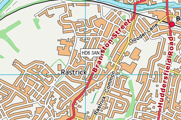 HD6 3AN map - OS VectorMap District (Ordnance Survey)