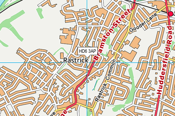 HD6 3AP map - OS VectorMap District (Ordnance Survey)