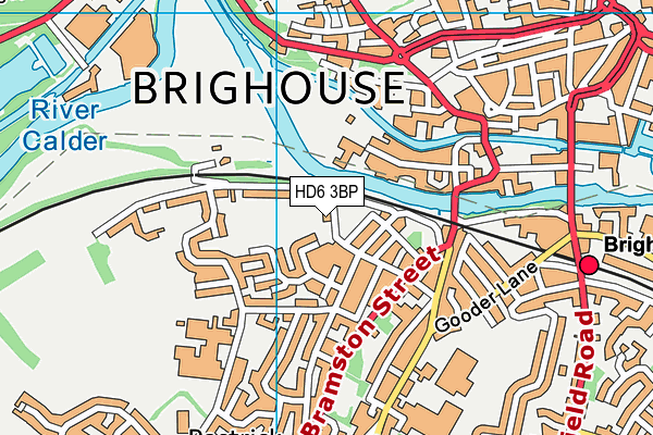 HD6 3BP map - OS VectorMap District (Ordnance Survey)