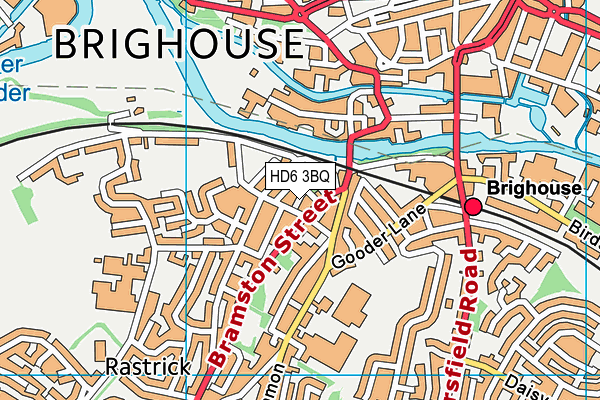 HD6 3BQ map - OS VectorMap District (Ordnance Survey)