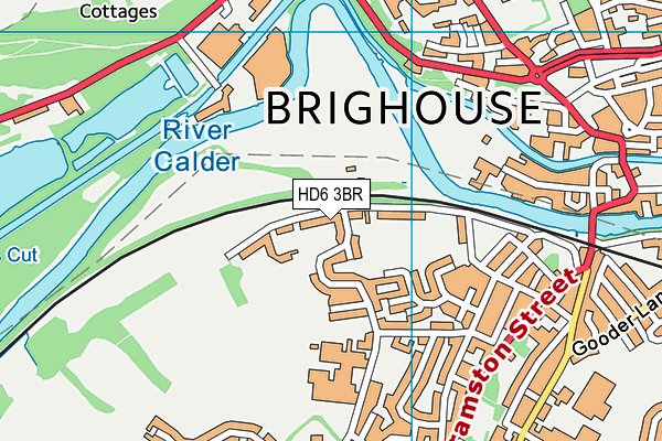 HD6 3BR map - OS VectorMap District (Ordnance Survey)