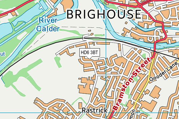 HD6 3BT map - OS VectorMap District (Ordnance Survey)