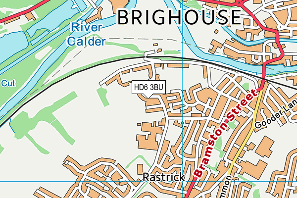 HD6 3BU map - OS VectorMap District (Ordnance Survey)