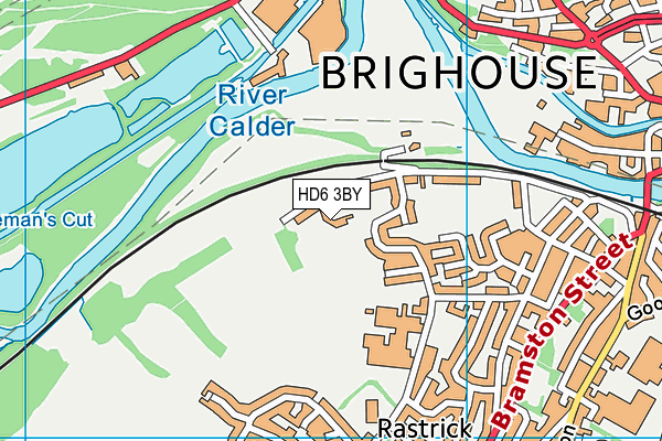 HD6 3BY map - OS VectorMap District (Ordnance Survey)
