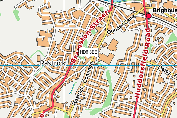 HD6 3EE map - OS VectorMap District (Ordnance Survey)