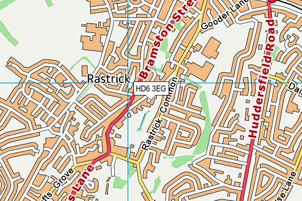 HD6 3EG map - OS VectorMap District (Ordnance Survey)