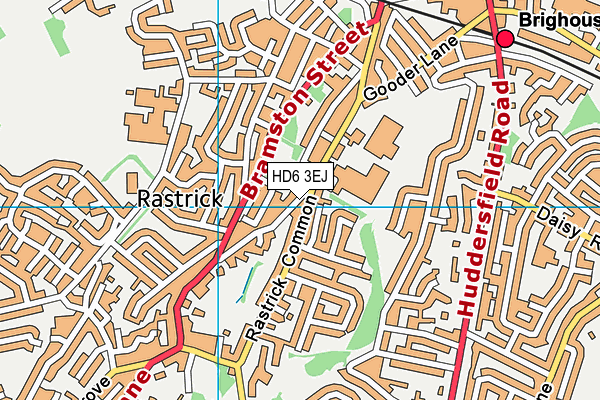 HD6 3EJ map - OS VectorMap District (Ordnance Survey)