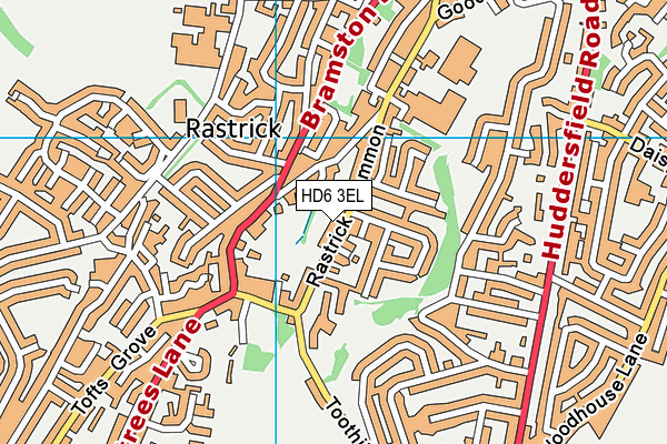 HD6 3EL map - OS VectorMap District (Ordnance Survey)