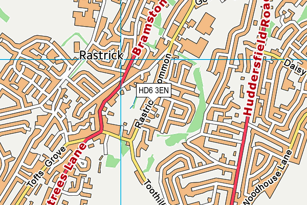 HD6 3EN map - OS VectorMap District (Ordnance Survey)