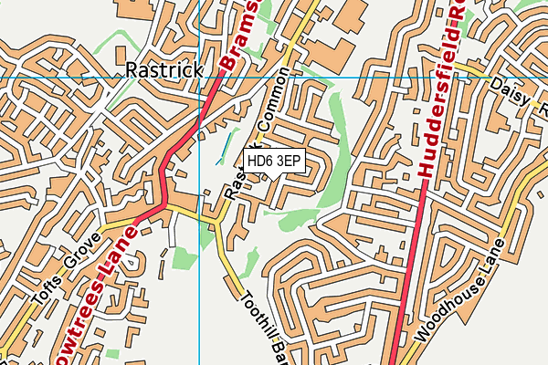 HD6 3EP map - OS VectorMap District (Ordnance Survey)