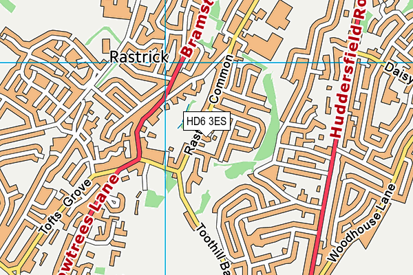 HD6 3ES map - OS VectorMap District (Ordnance Survey)