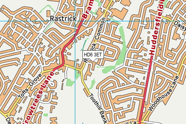HD6 3ET map - OS VectorMap District (Ordnance Survey)