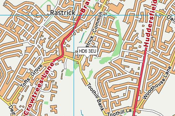 HD6 3EU map - OS VectorMap District (Ordnance Survey)