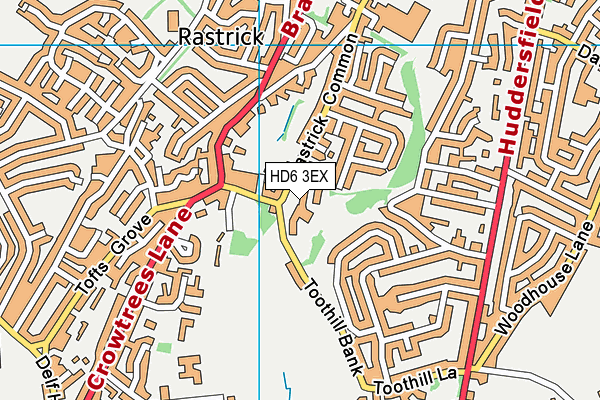 HD6 3EX map - OS VectorMap District (Ordnance Survey)