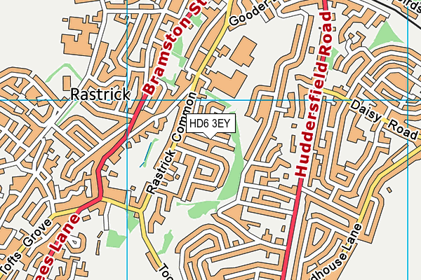 HD6 3EY map - OS VectorMap District (Ordnance Survey)