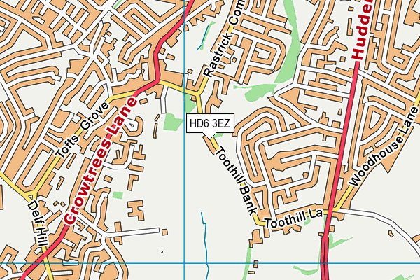 HD6 3EZ map - OS VectorMap District (Ordnance Survey)