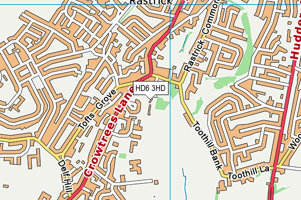 HD6 3HD map - OS VectorMap District (Ordnance Survey)