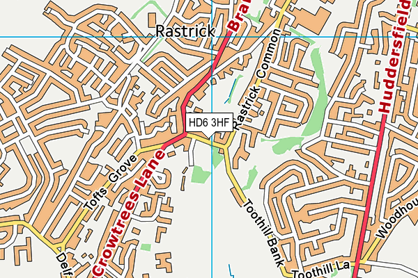 HD6 3HF map - OS VectorMap District (Ordnance Survey)