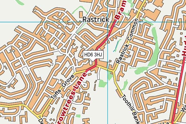 HD6 3HJ map - OS VectorMap District (Ordnance Survey)