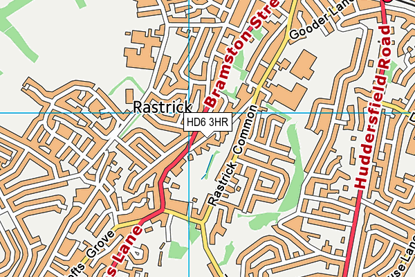 HD6 3HR map - OS VectorMap District (Ordnance Survey)