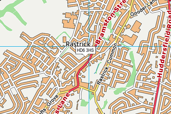 HD6 3HS map - OS VectorMap District (Ordnance Survey)