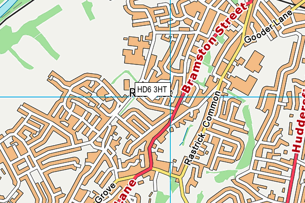 HD6 3HT map - OS VectorMap District (Ordnance Survey)