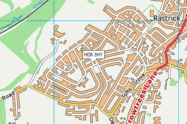 HD6 3HY map - OS VectorMap District (Ordnance Survey)