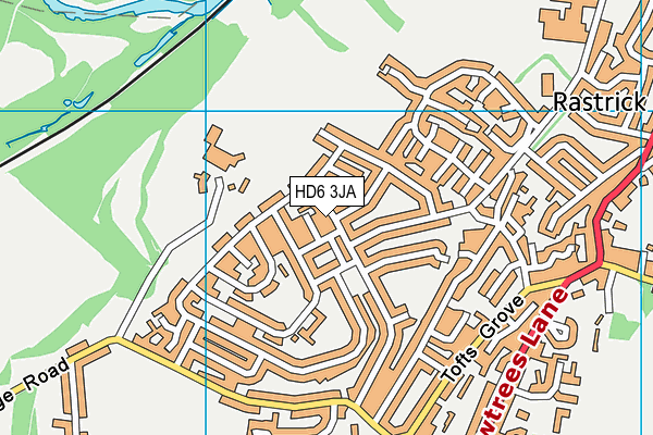 HD6 3JA map - OS VectorMap District (Ordnance Survey)