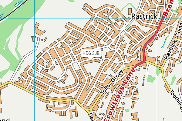 HD6 3JB map - OS VectorMap District (Ordnance Survey)