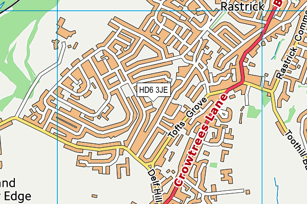 HD6 3JE map - OS VectorMap District (Ordnance Survey)