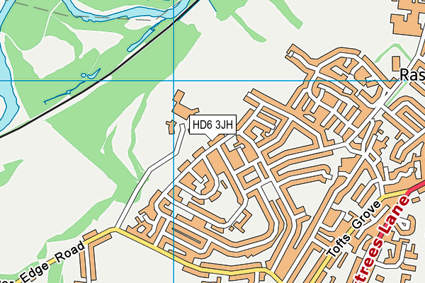 HD6 3JH map - OS VectorMap District (Ordnance Survey)
