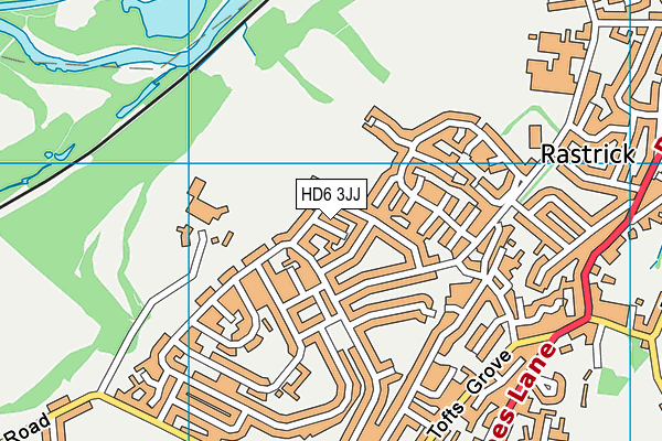 HD6 3JJ map - OS VectorMap District (Ordnance Survey)