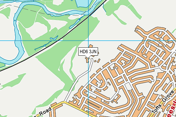 HD6 3JN map - OS VectorMap District (Ordnance Survey)