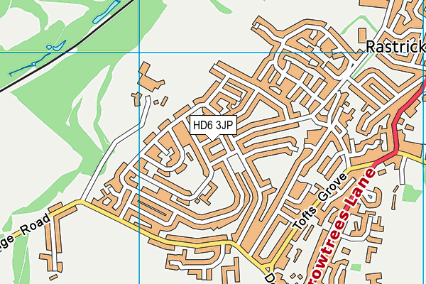 HD6 3JP map - OS VectorMap District (Ordnance Survey)